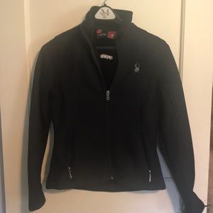 Spyder black, fleece lined jacket
